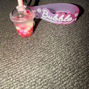 Pink Bubble Key & Card Holder